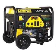 Champion Power Equipment Dual Fuel Portable Generator, Gasoline/LPG, 6750 Rated, 75000 Surge, Electric/Recoil Start 100165