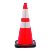 Zoro Select Traffic Cone, Night or High Speed Roadway (45 mph or higher), 7 lb, Reflective, 28 in Height, Orange RS70032CT3M64