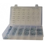 ZORO SELECT Tapping Screw Assortment, Steel, Zinc Plated Finish CPS2NE68GR