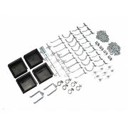Triton Products 64 pc. Steel Pegboard Hook & Bin Assortment for 1/8 In. and 1/4 In. Pegboard (60 Asst Hooks & 4 Bins) 76964