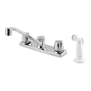 PFISTER 8" Mount, Residential 4 Hole Kitchen Faucet w/Spray, 2-Handle, Chrome G135-4000