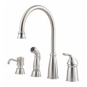 PFISTER Residential 3 or 4 Hole Kitchen Faucet w/Side Spray, Tscan Bronze GT26-4CBS