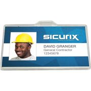 Sicurix ID Badge Holder, Horizontal, PK100 BAU 68110