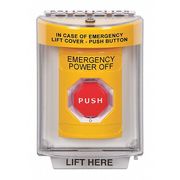 SAFETY TECHNOLOGY INTERNATIONAL Emergency Power Off Push Button, 2-7/8" D SS2249PO-EN