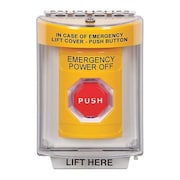 SAFETY TECHNOLOGY INTERNATIONAL Emergency Power Off Push Button, 2-7/8" D SS2232PO-EN