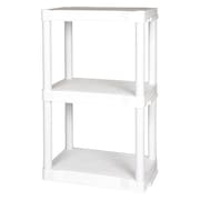 Plano Freestanding Plastic Shelving, Open Style, 12 in D, 20 in W, 32 in H, White 953305