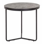 Flash Furniture Round Providence End Table, Concrete Fnsh, 19.5", 19.25" W, 19.25" L, 19.5" H, Laminate Top, Grey HG-CT315-500X500-GG