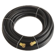 Continental Garden Hose, 1/2" ID x 25 ft., Black, Safety Factor: 4:1 CWH050-25MF-G