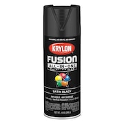 Krylon Rust Preventative Spray Paint, Black, Satin, 12 oz K02732007