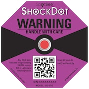 SHOCKWATCH G-Force Indicator Label, 37G, PK50 SD-37G