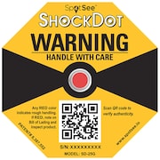SHOCKWATCH G-Force Indicator Label, 25G, PK50 SD-25G