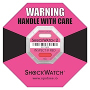 SHOCKWATCH G-Force Indicator Label, 5G, PK50 45000K