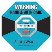 SHOCKWATCH G-Force Indicator Label, 10G, PK50 46000K