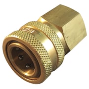 HANSEN Hydraulic Quick Connect Hose Coupling, Brass Body, Push-to-Connect Lock, 3/8"-18 Thread Size 3S21