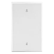 Hubbell Blank Box Mount Wall Plate, Number of Gangs: 1 Plastic, Smooth Finish, White P13W