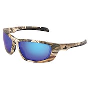 MCR SAFETY Polarized Safety Glasses, Traditional Blue Mirror Anti-Fog, Scratch-Resistant MOUD118BZDC