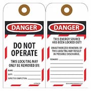 Nmc Danger Do Not Operate Tag, Pk25 LOTAG36-25
