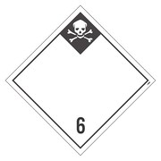 NMC Dot Placard Sign, 6 Poisonous And Infectious Substances, Blank, Pk50 DL98BTB50