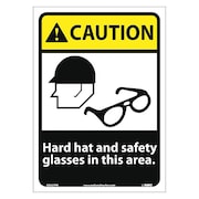 NMC Caution Hard Hat And Safety Glasses In This Area Sign CGA27PB