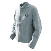 Bdg Welding Jacket Grey Split Cowhide Banox FR Canvas Back, Size L 64-1-40P-L
