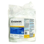 Everwipe Disinfectant Wipes, Bag, Lemon, White, 4 PK 10100