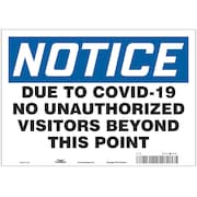 CONDOR Physical Distancing In Practice Sign, 10" W x 7" H, English, Aluminum HWN822A0710