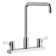 ELKAY Lever Handle, 8" Mount, Residential / Commercial 3 Hole Faucet, Single Supply Inlet, 13" Spout LKD2442C