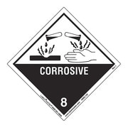 LABELMASTER Corrosive Label, Worded, PVC, PK25 HMSL130S