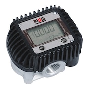 Piusi Usa K400 Fuel/Oil Meter, 1015 psi, 7.8 Max. Flow Rate , Aluminum, 1/2" NPT Inlet F00484010
