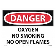 NMC Danger Oxygen No Smoking No Open Flames Sign, D597PB D597PB