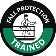 Nmc Fall Protection Trained Hard Hat Label, Pk25 HH124R