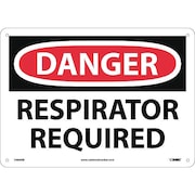 NMC Danger Respirator Required Sign D464RB