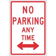 NMC No Parking Anytime With Double Arrow Sign, TM016H TM016H