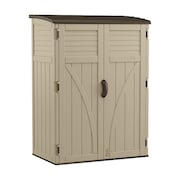 Suncast 54 cu ft Resin Vertical Storage Shed, Sand/Mustang BMS5700