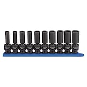 Gearwrench 10 Piece 3/8" Drive 6 Point Deep Universal Impact Metric Socket Set 84924N
