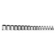 WILLIAMS 3/8" Drive Socket Hex Bit Set, 17 pcs MSB-17RC