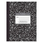 ROARING SPRING Case of Signature Black Marble Comp Notebooks, 5x5 Graph Ruled, 80 Sheets, Oversized 10.25"x7.88" 77475cs
