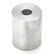 FASCOMP Spacer, 3/8 RndX5/8, 192 ID, Alum, Plain Aluminum, 5/8 in Overall Lg, 0.192 in Inside Dia FC1192-10-A