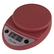 ESCALI Scale, Digital, Round, 11 lb./5kg, Warm Red SCDG11RDR