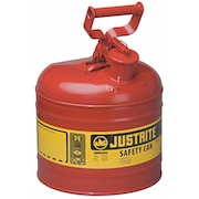 Justrite 2 gal. Red Steel Type I Safety Can for Flammables 7120100