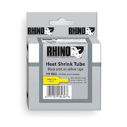 DYMO RHINO (R) Heat Shrink Tube Label 1/4" x 60"H, Black on Yellow 18052