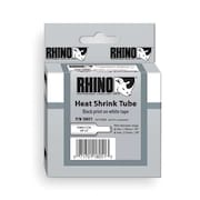 DYMO Rhino Continuous Label Roll Cartridge, Single Side, Polyolefin, 3/8 in x 5 ft, Black on White, Gloss 18053