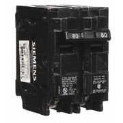 Siemens Miniature Circuit Breaker, 80A, 120/240V AC, 2 Pole, Plug In Mounting Style, Q Series Q280