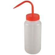 Lab Safety Supply Wash Bottle, Standard Spout, 16 oz., Red 6FAR9