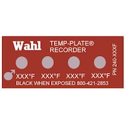 WAHL Non-Rev Temp Indicator, Mylar, PK10 240-220F