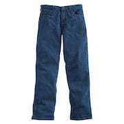 CARHARTT Pants, Blue, Cotton, 38 x 36 In. FRB100-DNM 38 36