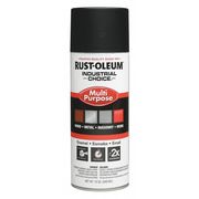 Rust-Oleum Spray Paint, Black, Semi-Flat, 12 oz 1678830