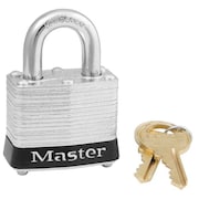 MASTER LOCK Lockout Padlock, KA, Black, 1-1/4"H, PK6 3KAS6BLK