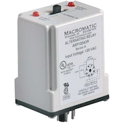 Macromatic Alternating Relay, DPDT, 120VAC, 10A, 8 Pin ARP120A3R