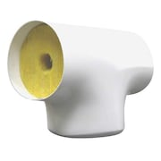 ZORO SELECT 1-1/2" Fiberglass Tee Pipe Fitting Insulation, 1" Wall TEE405